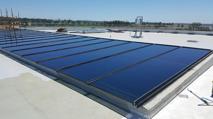 glass roof with enduroshield hyrdrophobic glass coating applied to repel dirt and protect glass