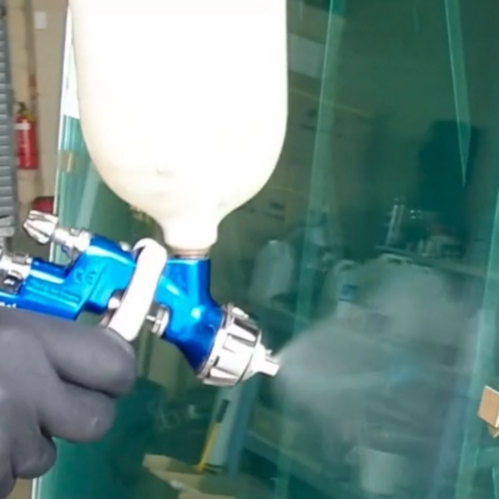 applying enduroshield hyrdrophobic glass coating using a spray gun