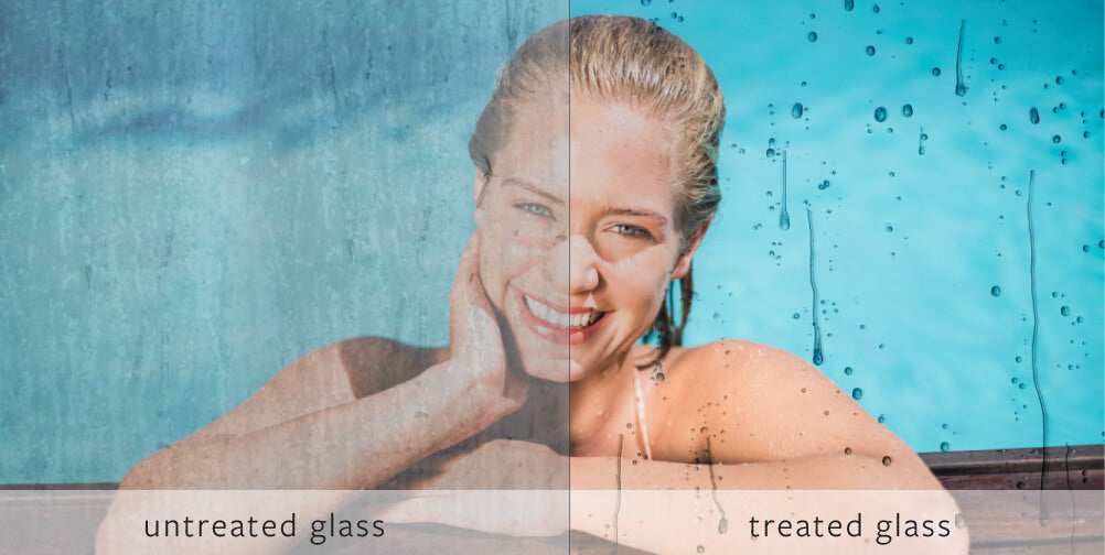 girl in pool with pool fencing treated with enduroshield