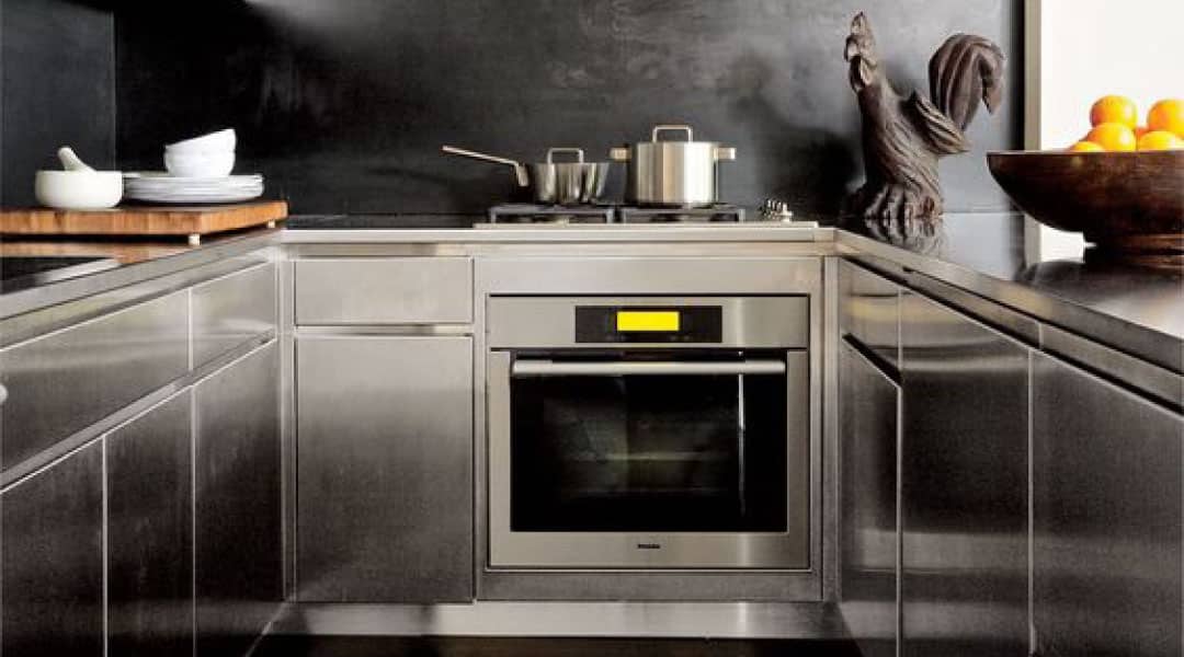 stainless steel indoor kitchen